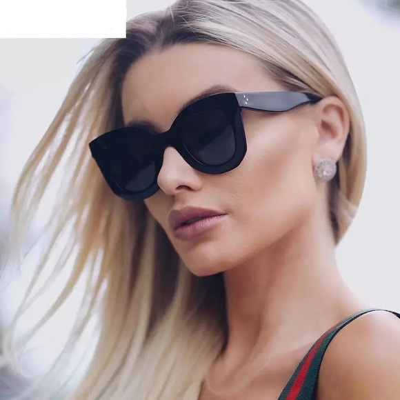 Solaris Accessories - Cat Eye Vintage Sunglasses Blue Leopard sun Frame